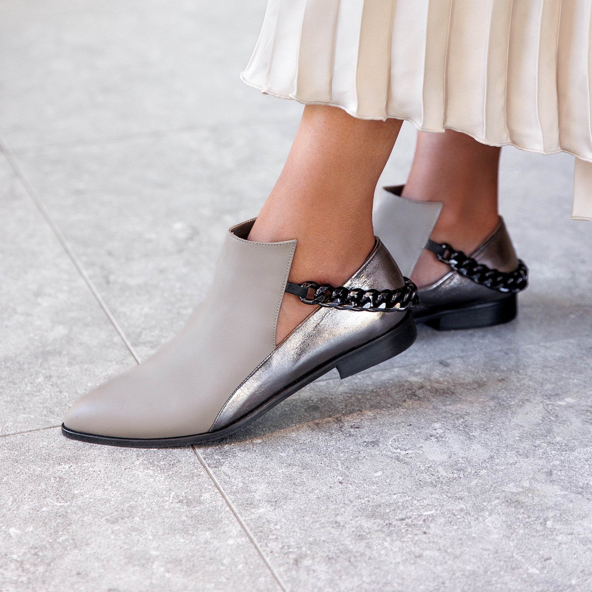 Solene beige boot - THUNA