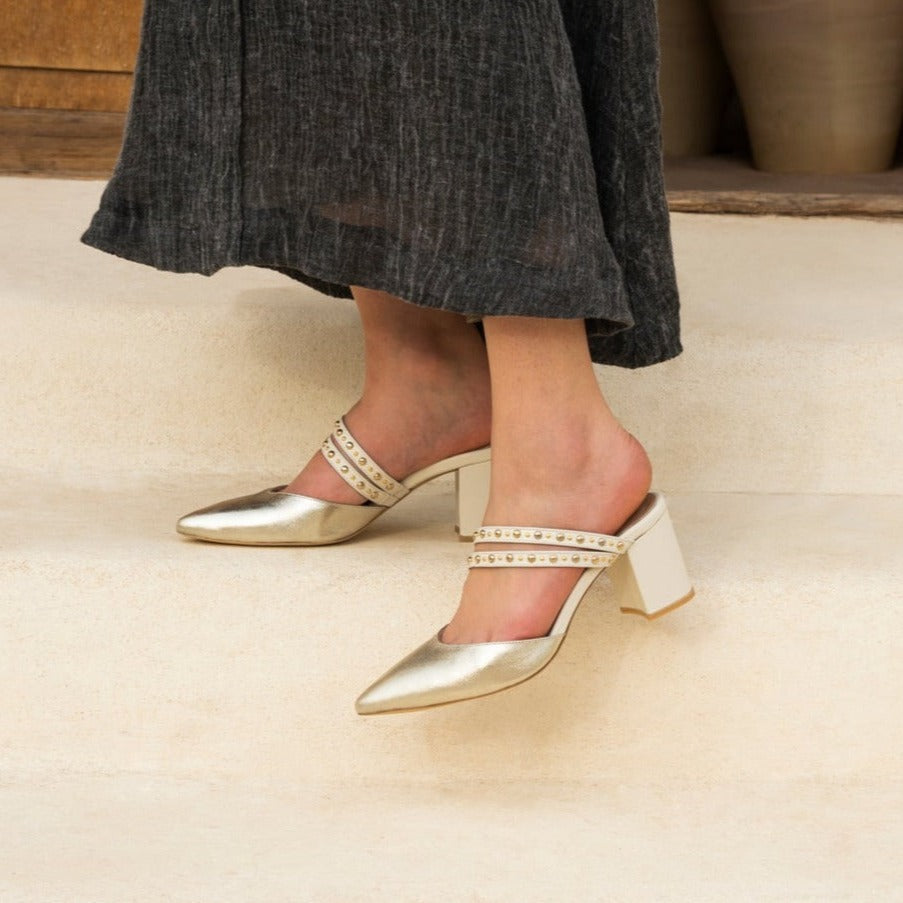 Riyana gold heel