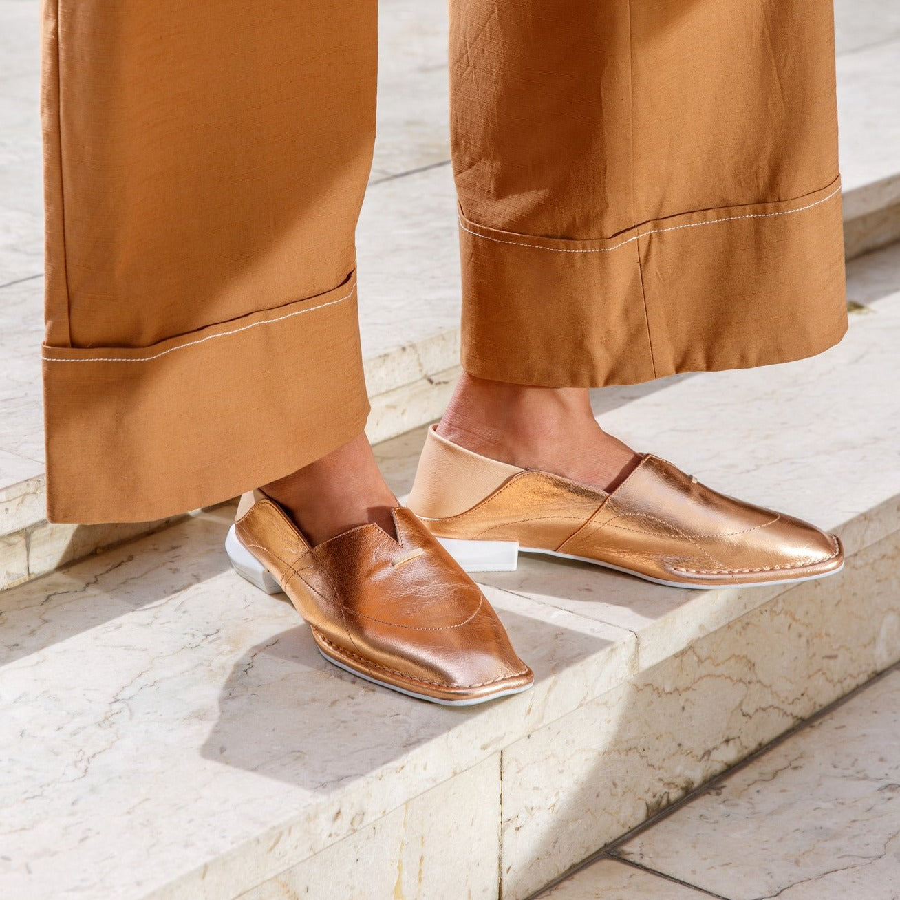 Rimal rose gold loafer