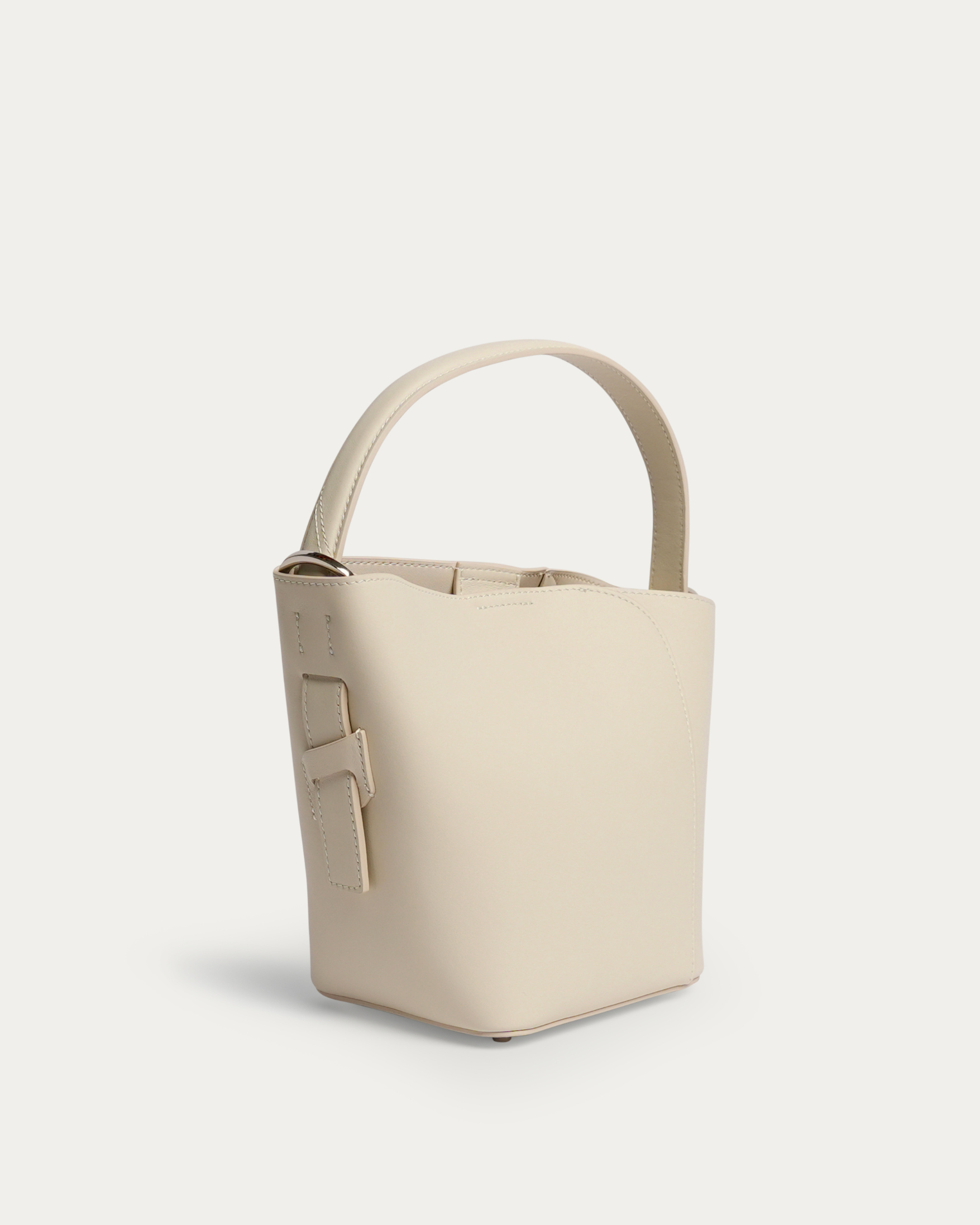 Sage cream bucket bag