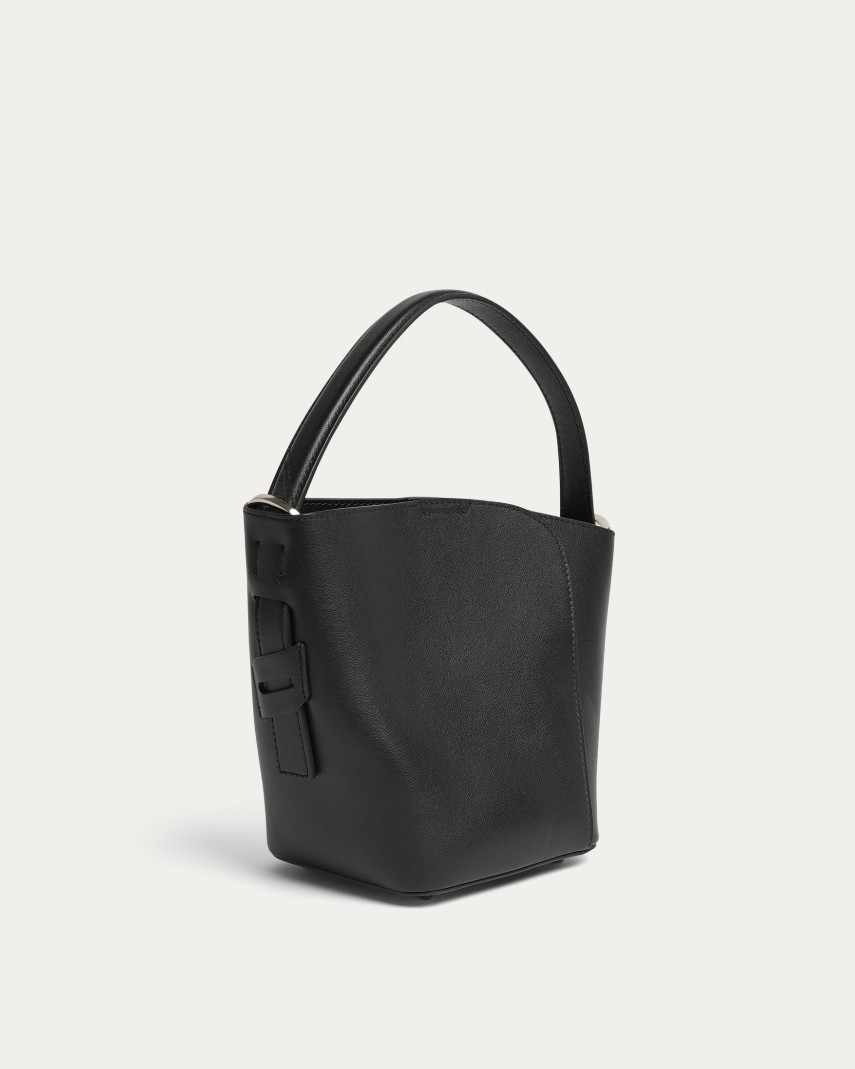 Sage black bucket bag