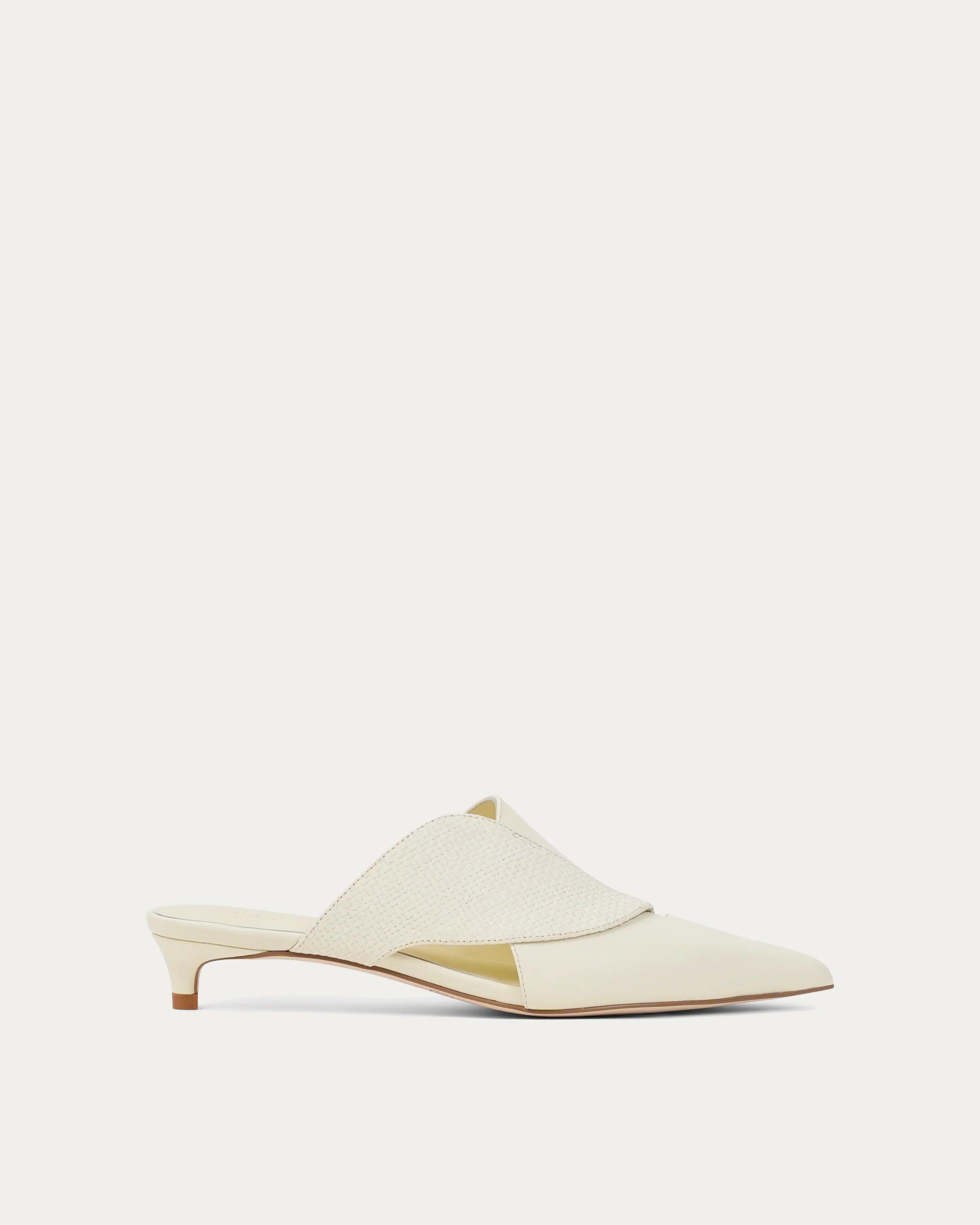 Badia cream raffia heel