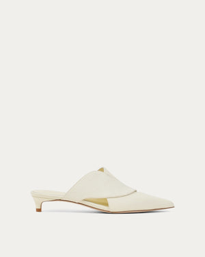Badia cream raffia heel