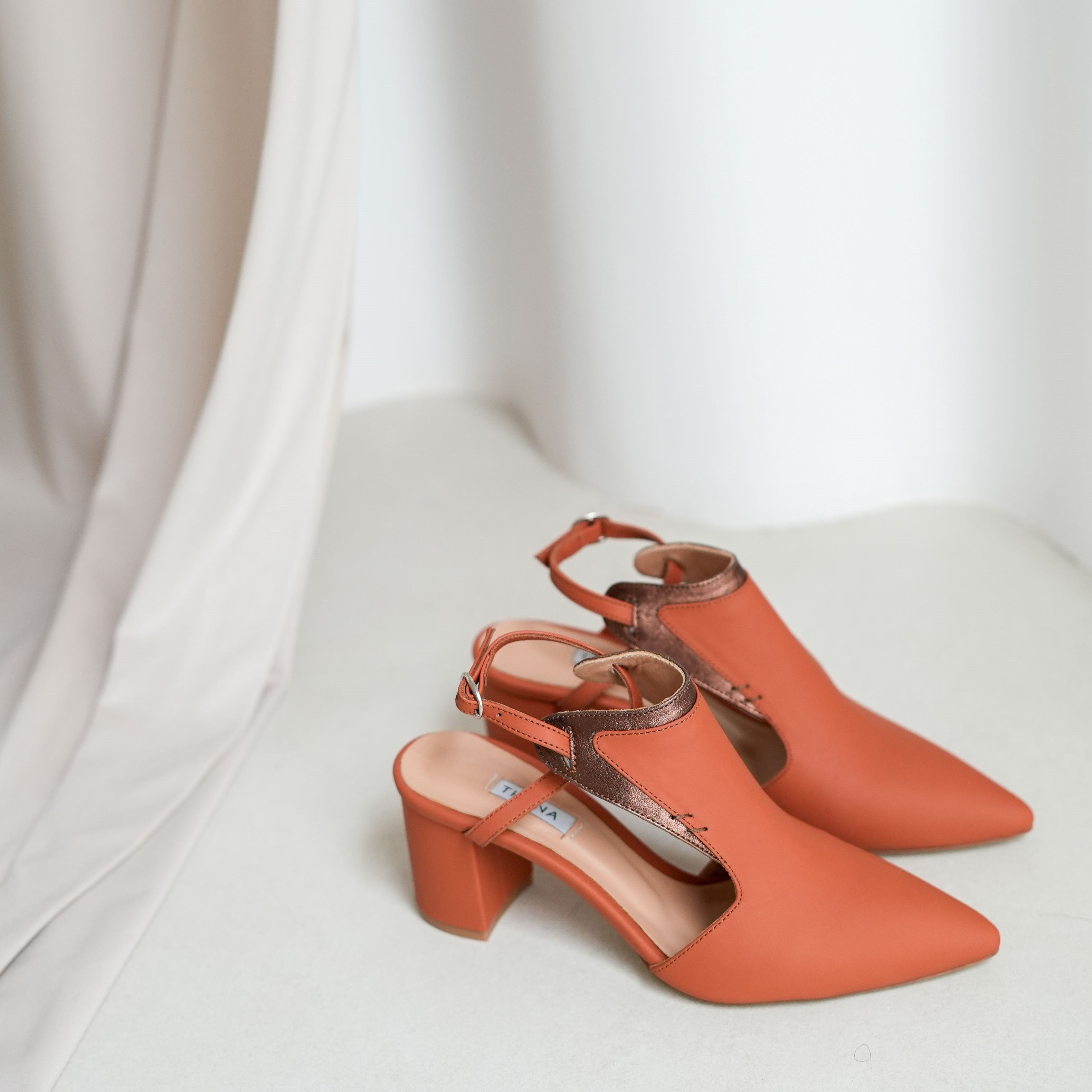 Kadi terracotta heel - Heels - kuwait - Ksa- shoes