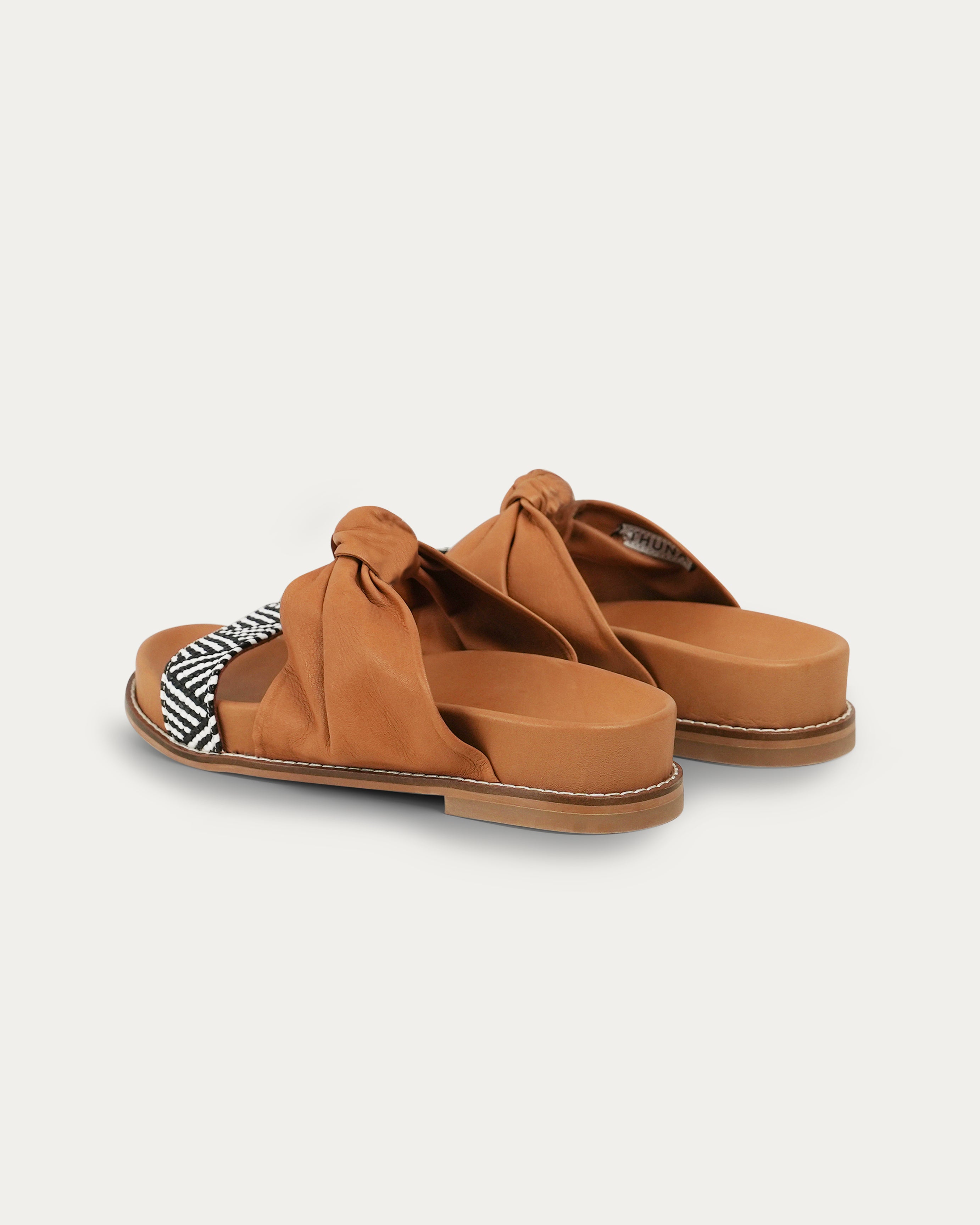 Jawan tan knot slipper