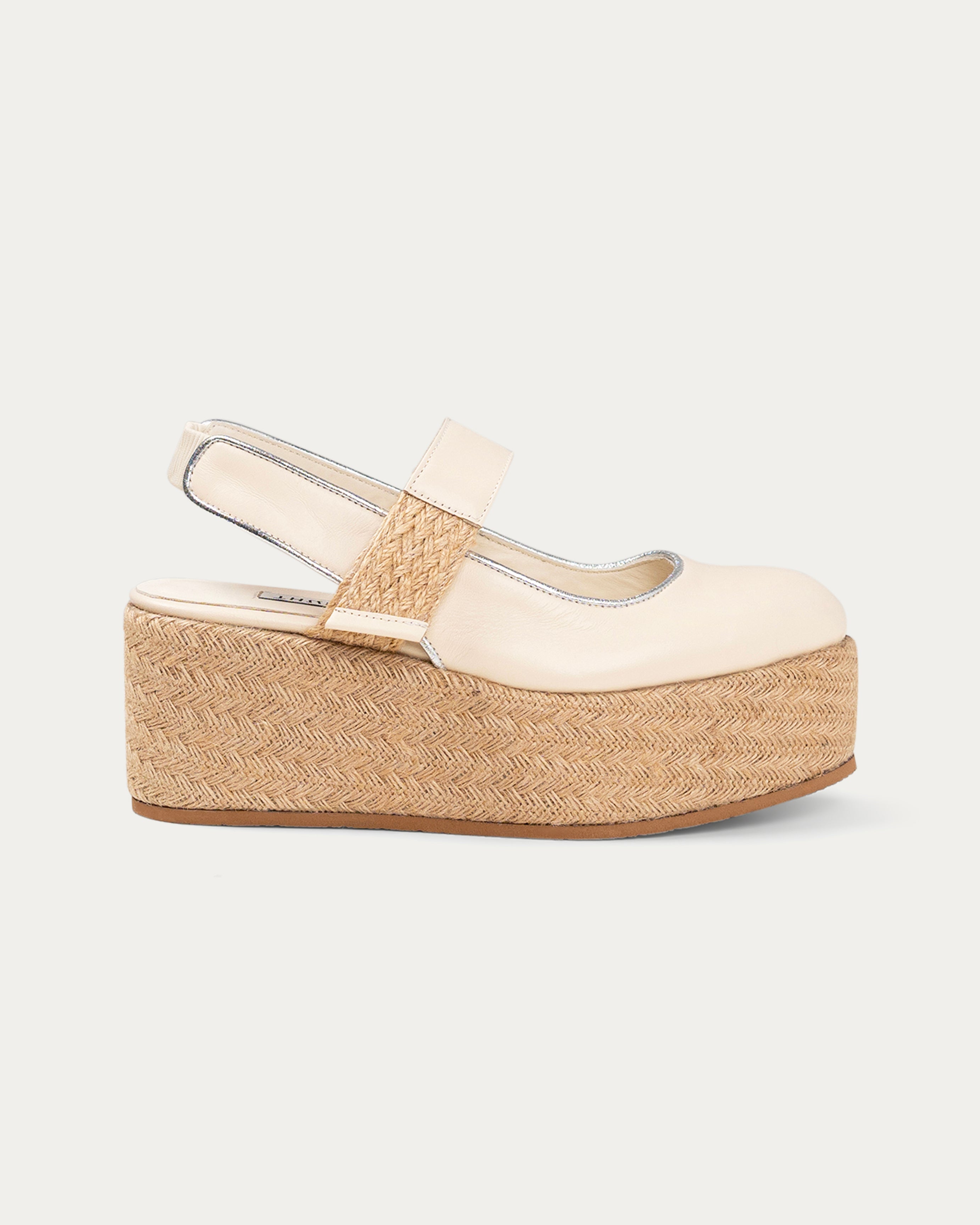 Joan cream- platform - THUNA - Kuwait - shoes