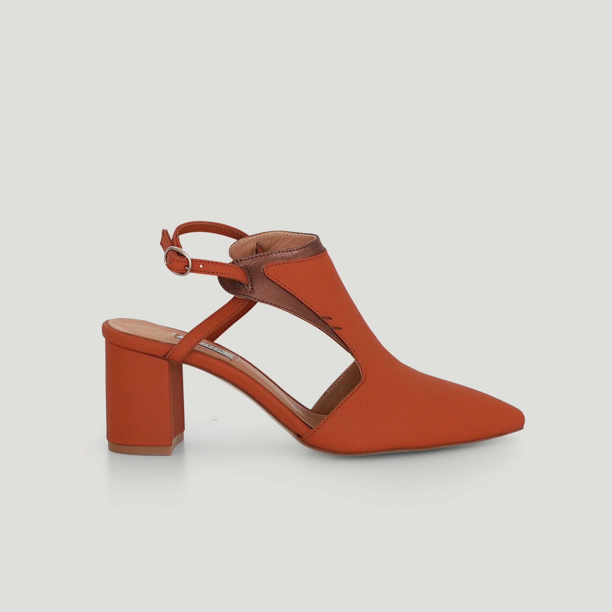 Kadi terracotta heel - Heels - kuwait - Ksa- shoes