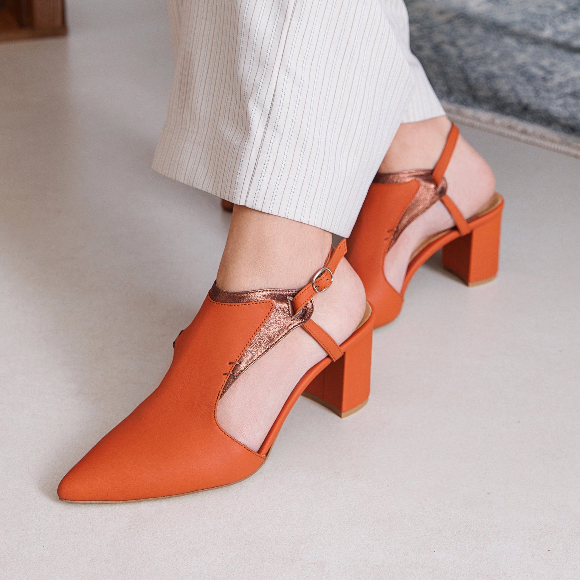 Kadi terracotta heel - Heels - kuwait - Ksa- shoes