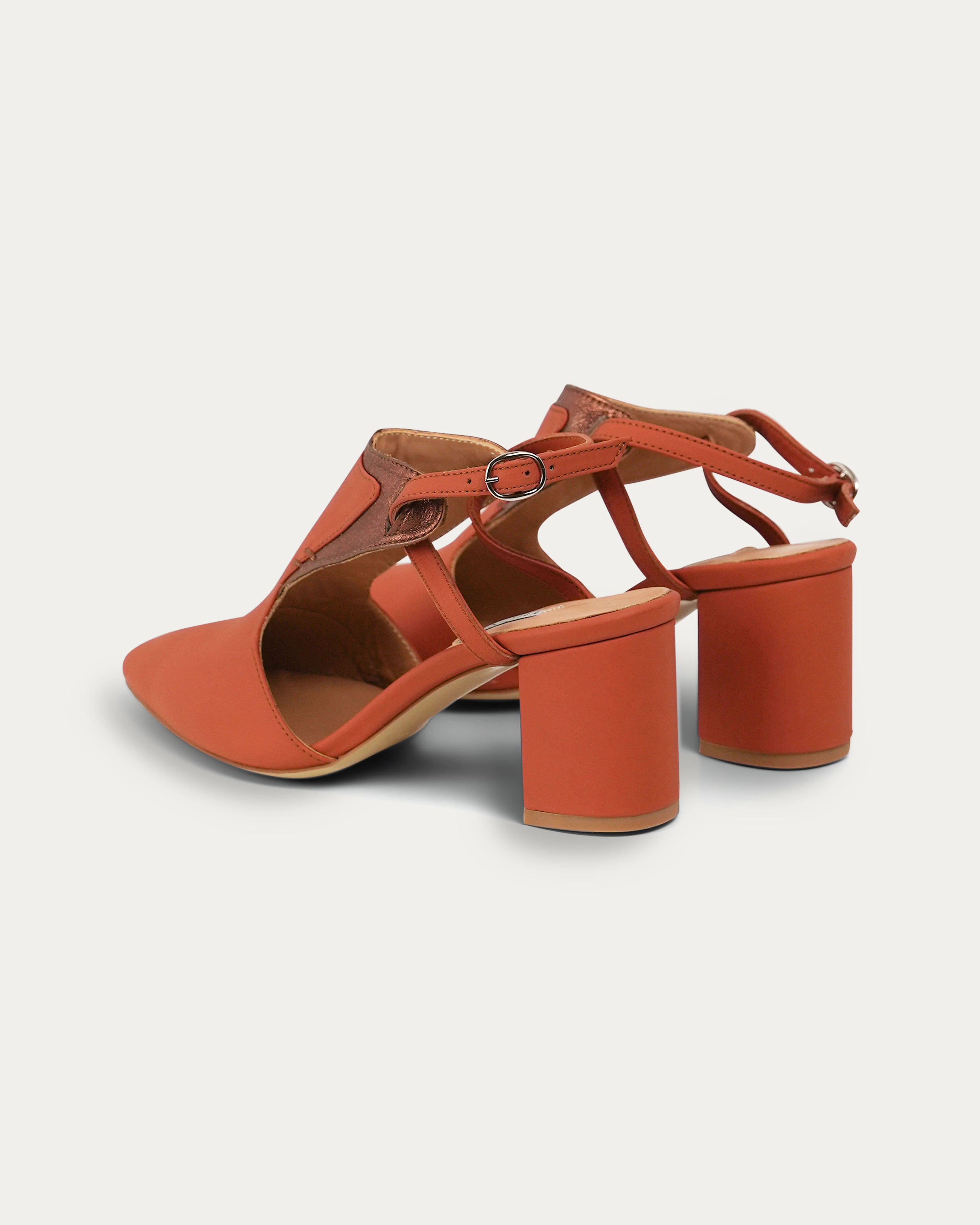 Kadi Terracotta heel - THUNA