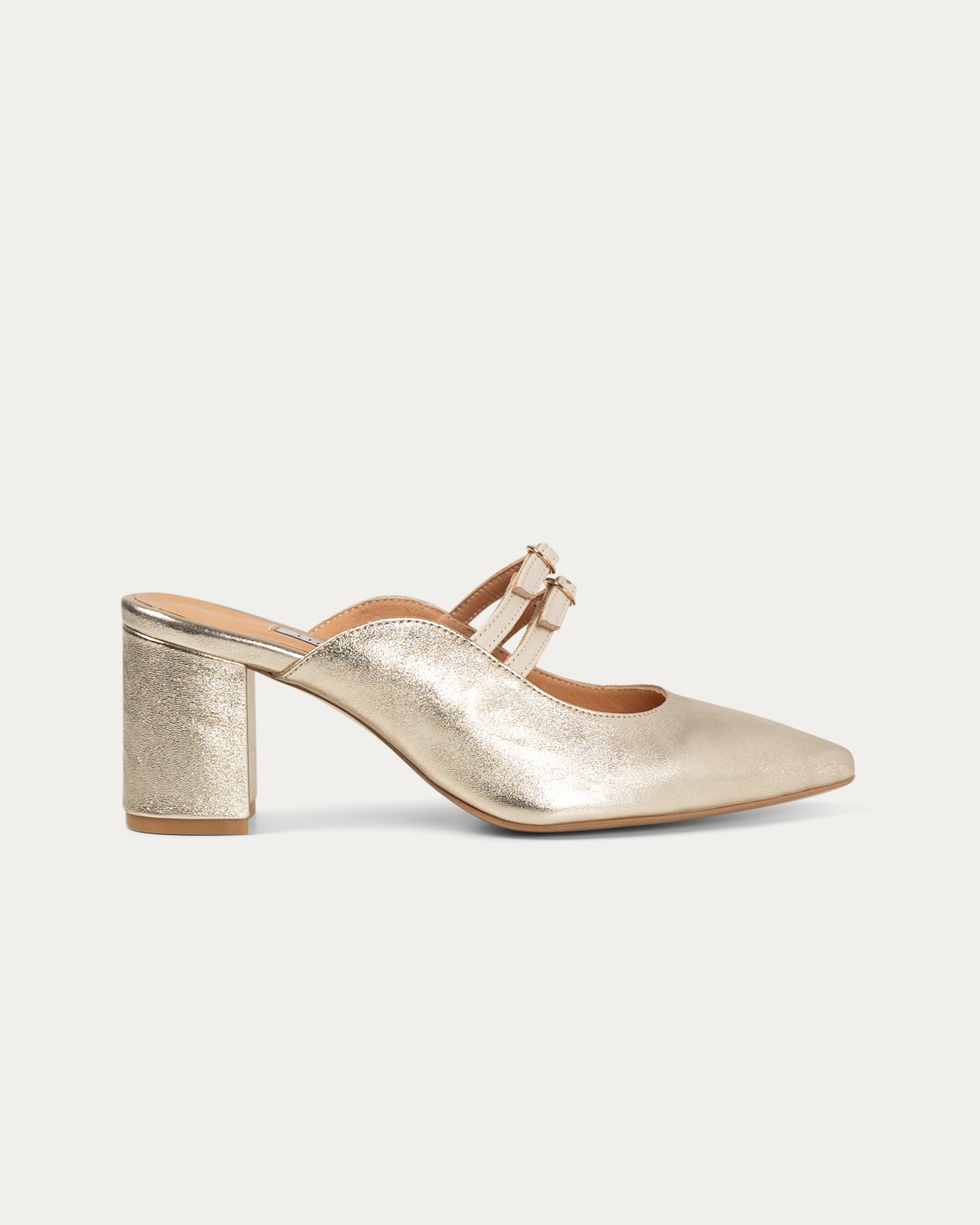 Lora gold heel