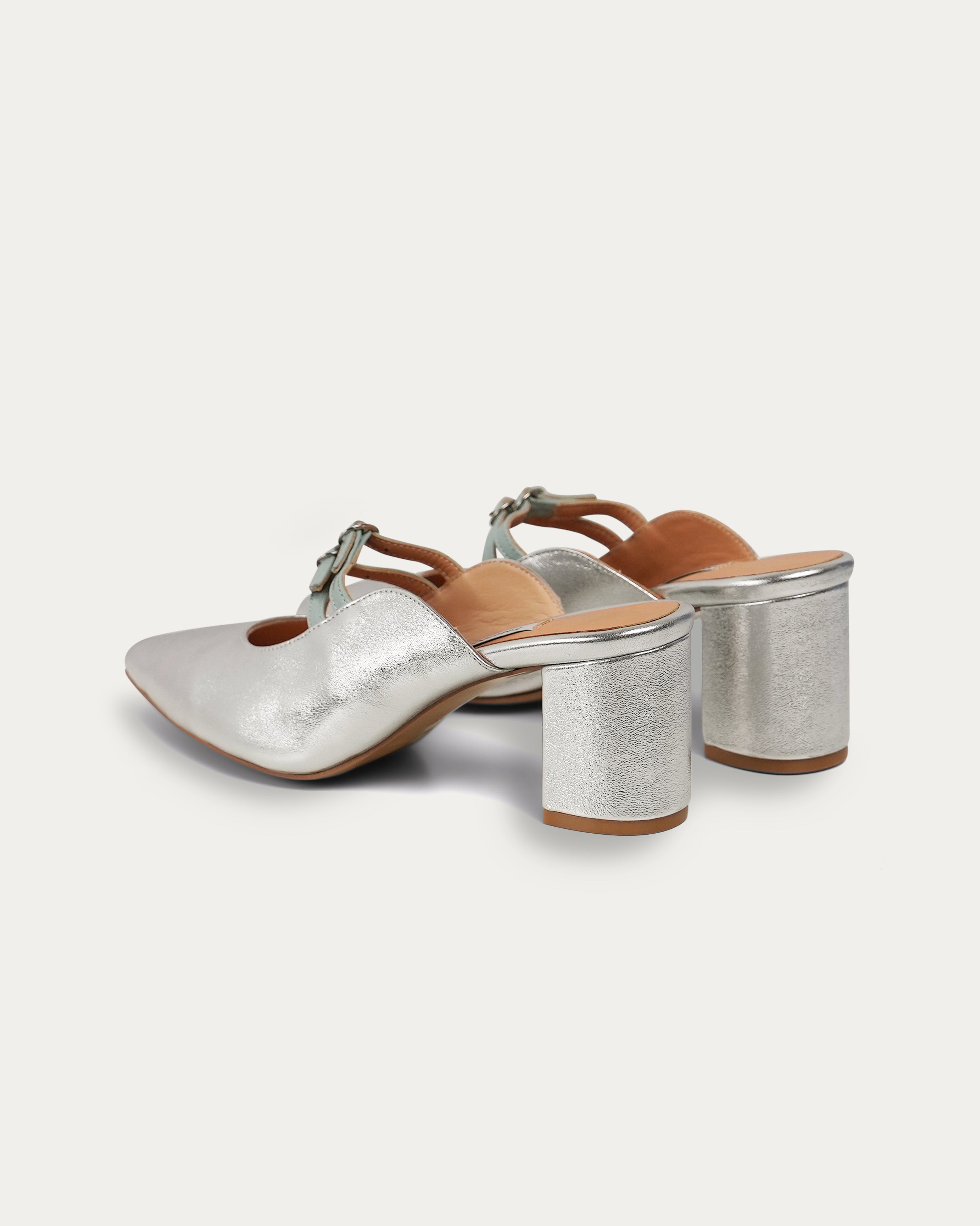 Lora silver heel