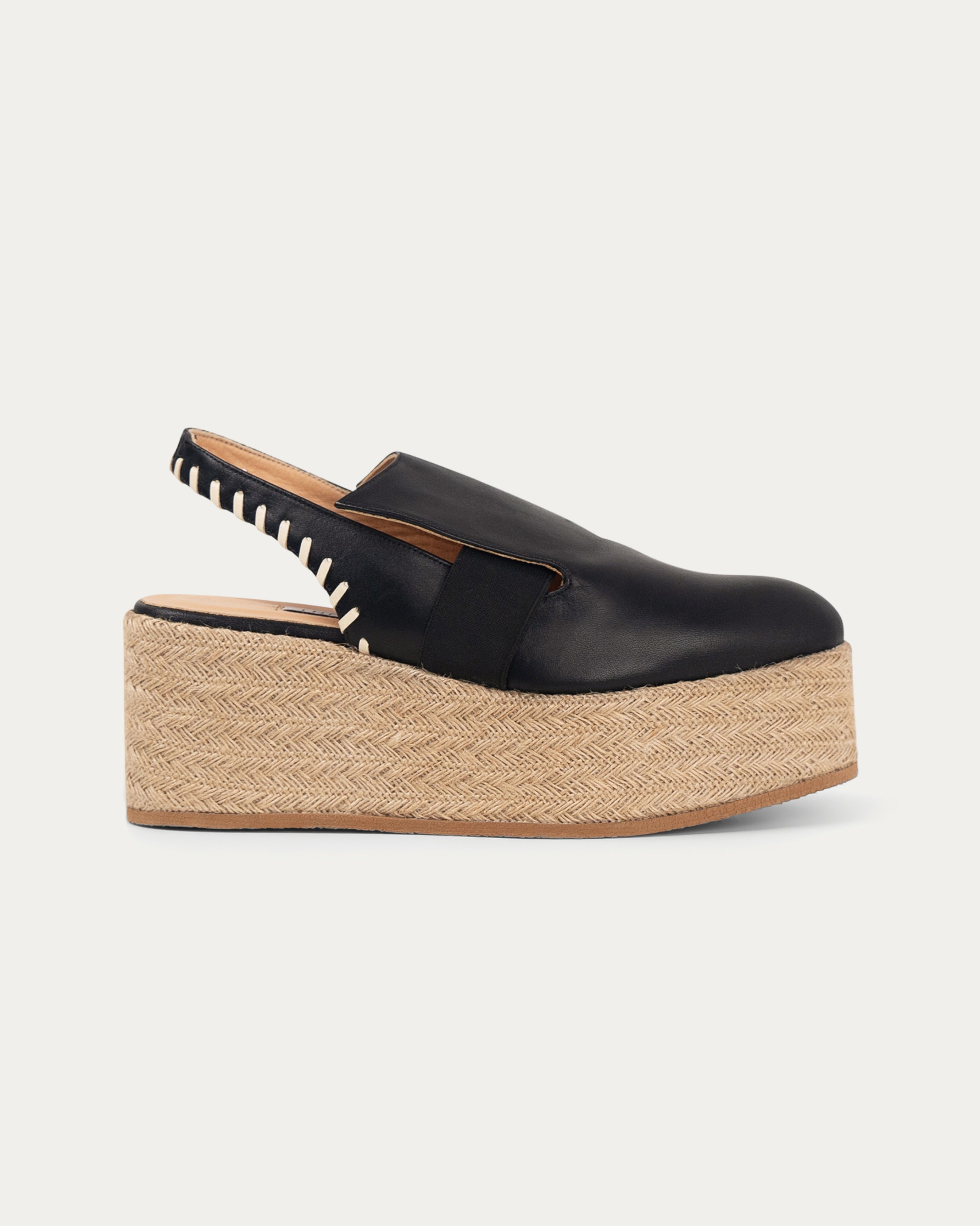 Manara black platform - THUNA