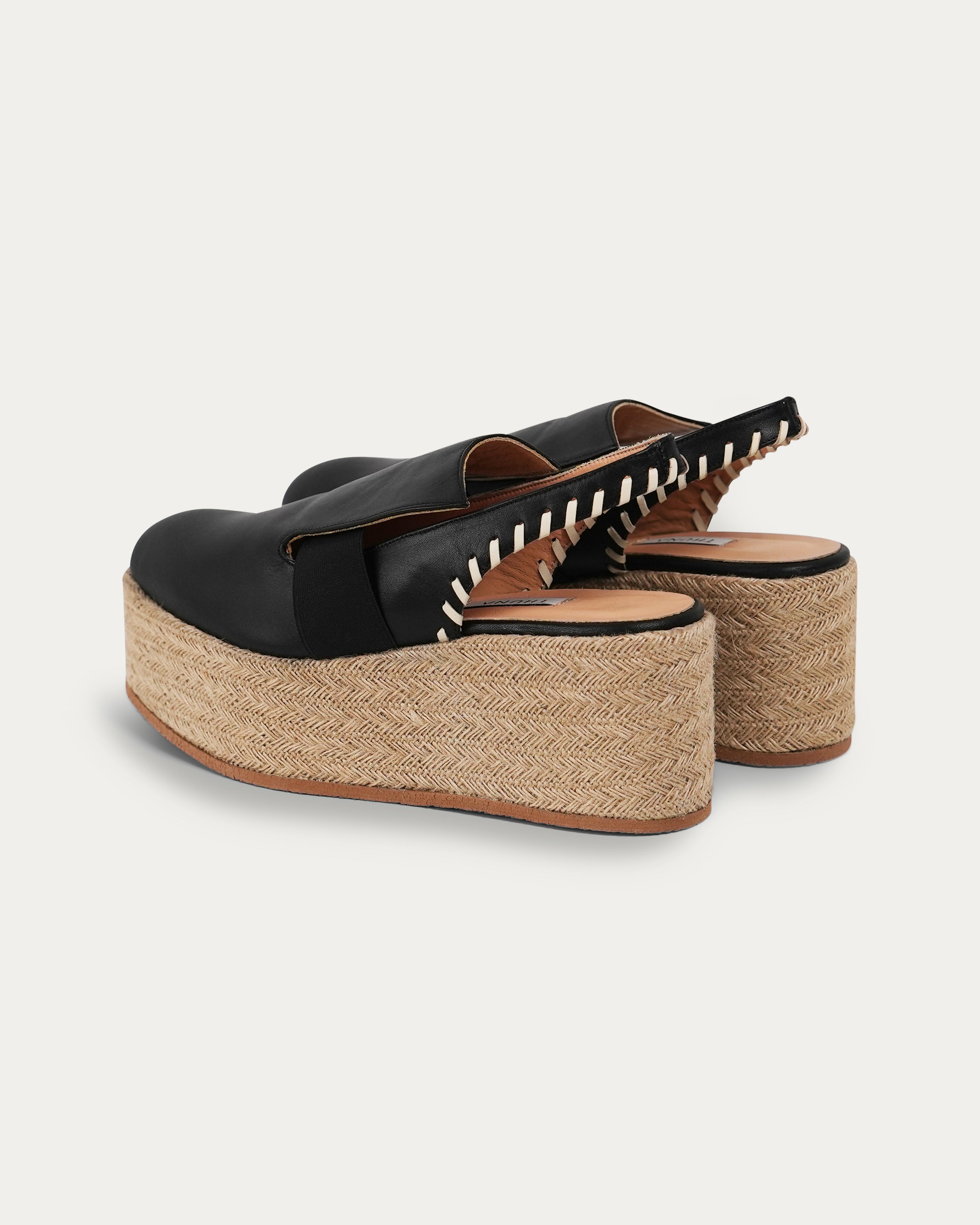 Manara black platform - THUNA