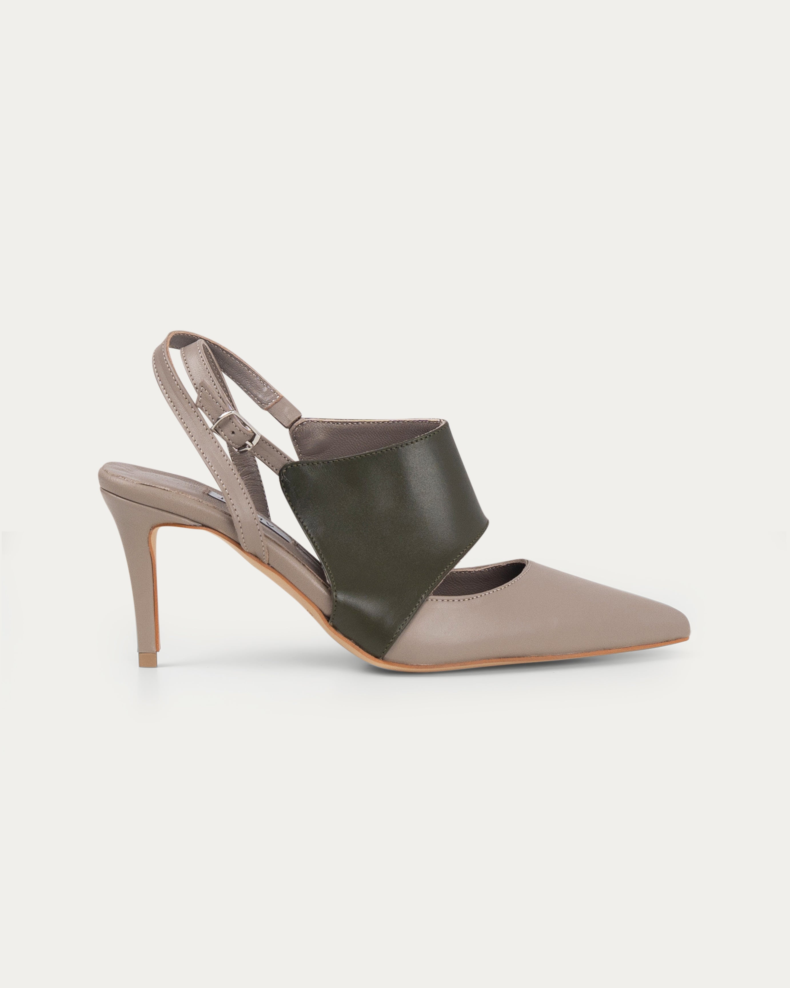 Norma olive heel - THUNA