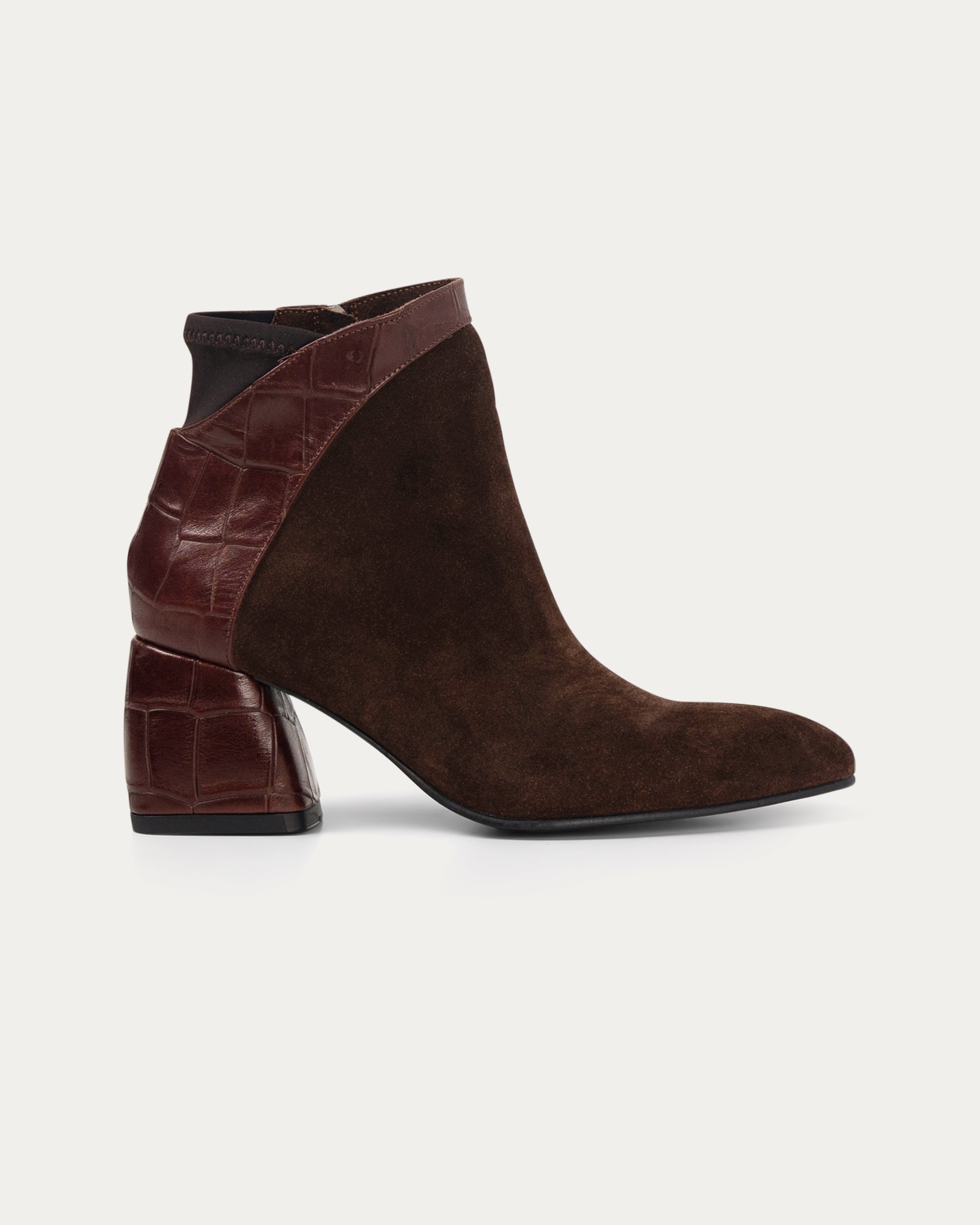 Talia brown heel boot - heel - THUNA