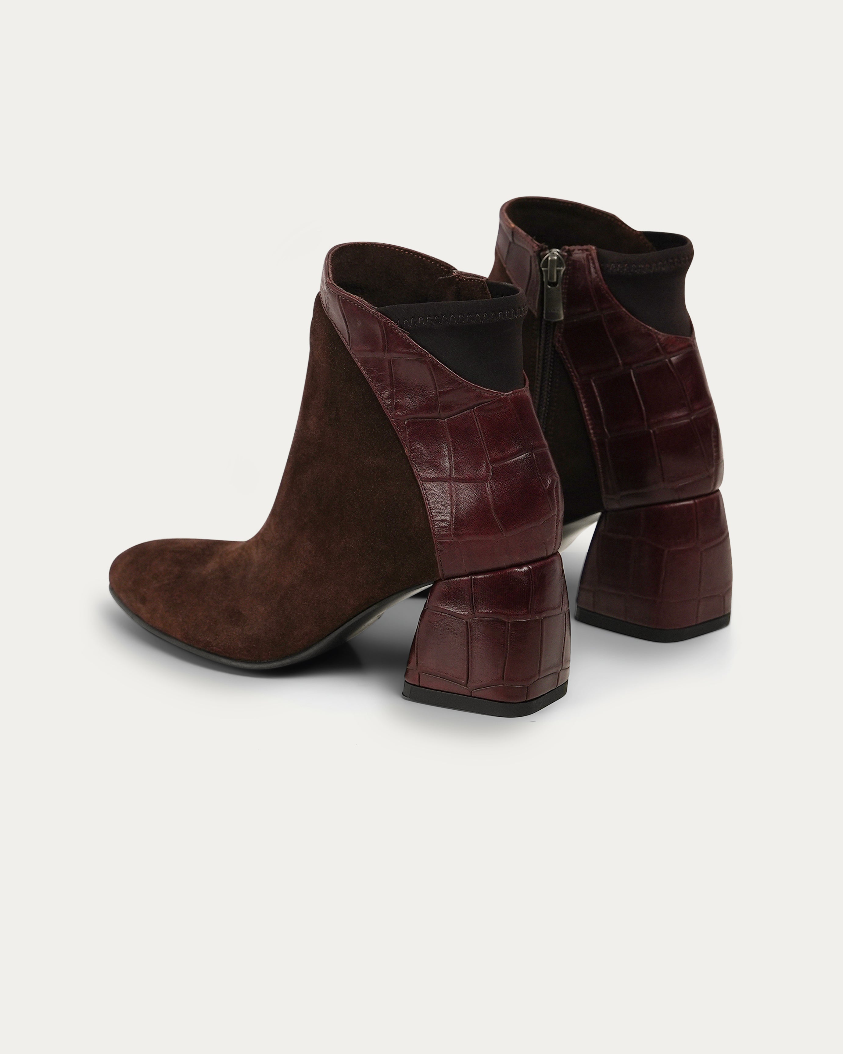 Talia brown heel boot - heel - THUNA