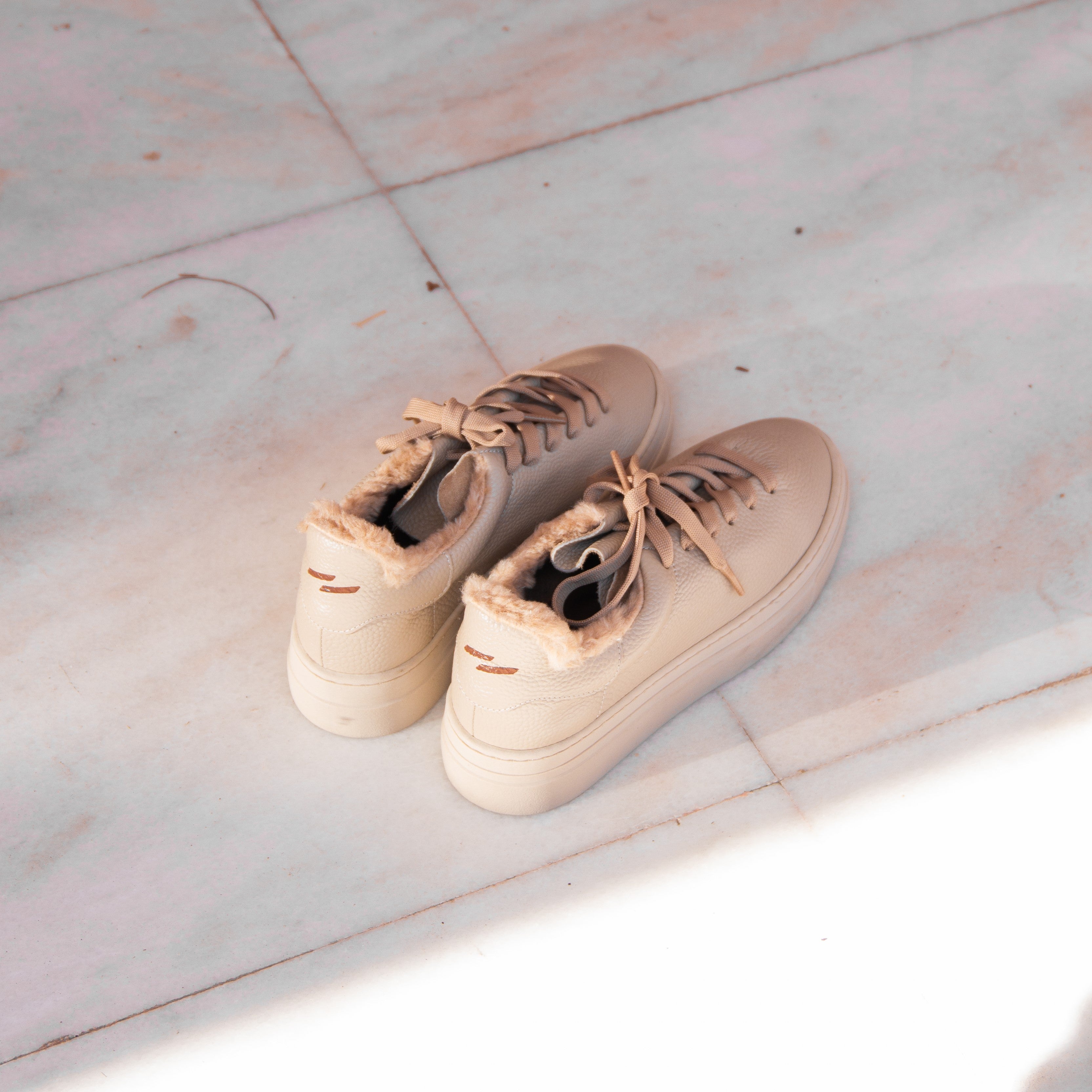 Valeria beige sneaker - sneaker - THUNA