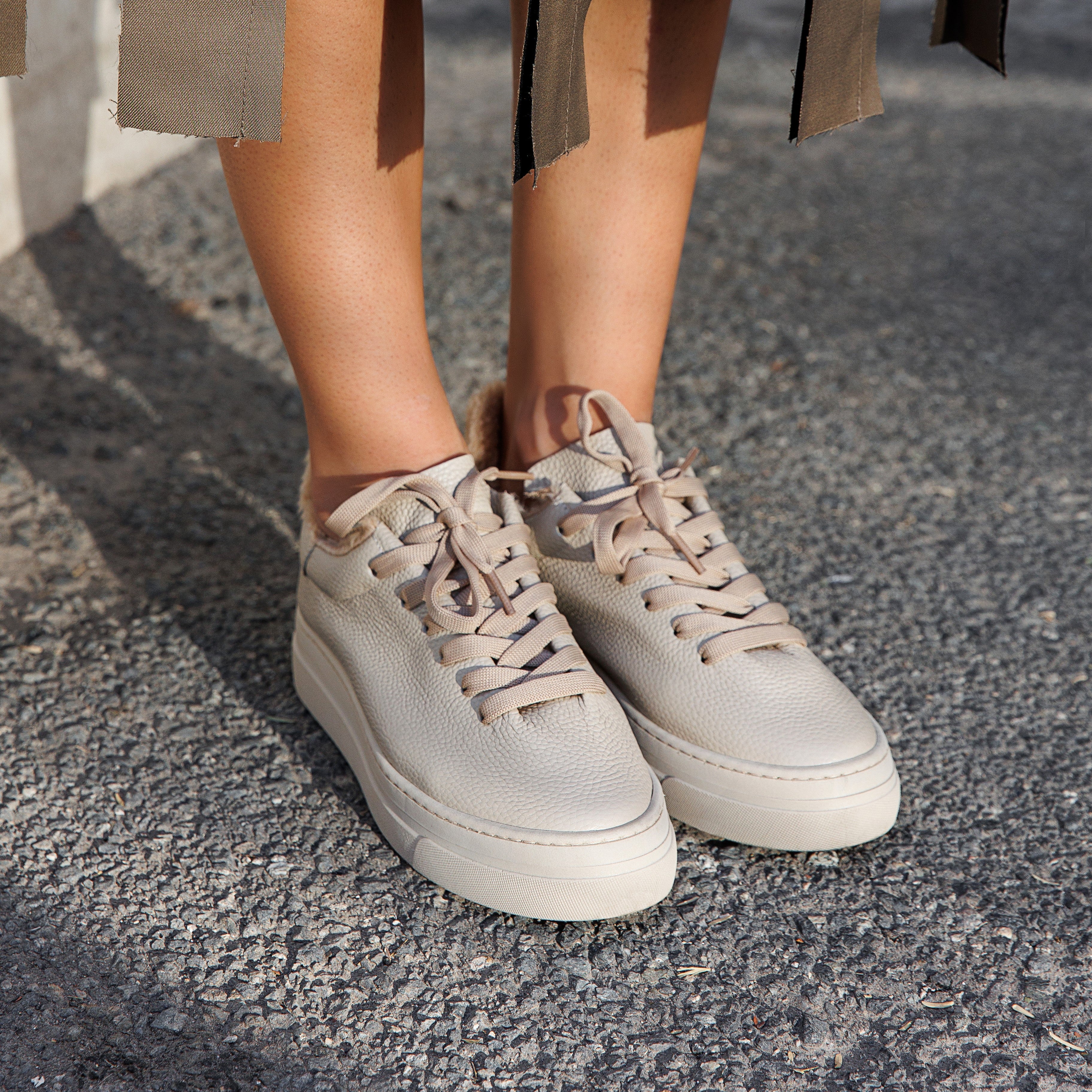 Valeria beige sneaker - sneaker - THUNA