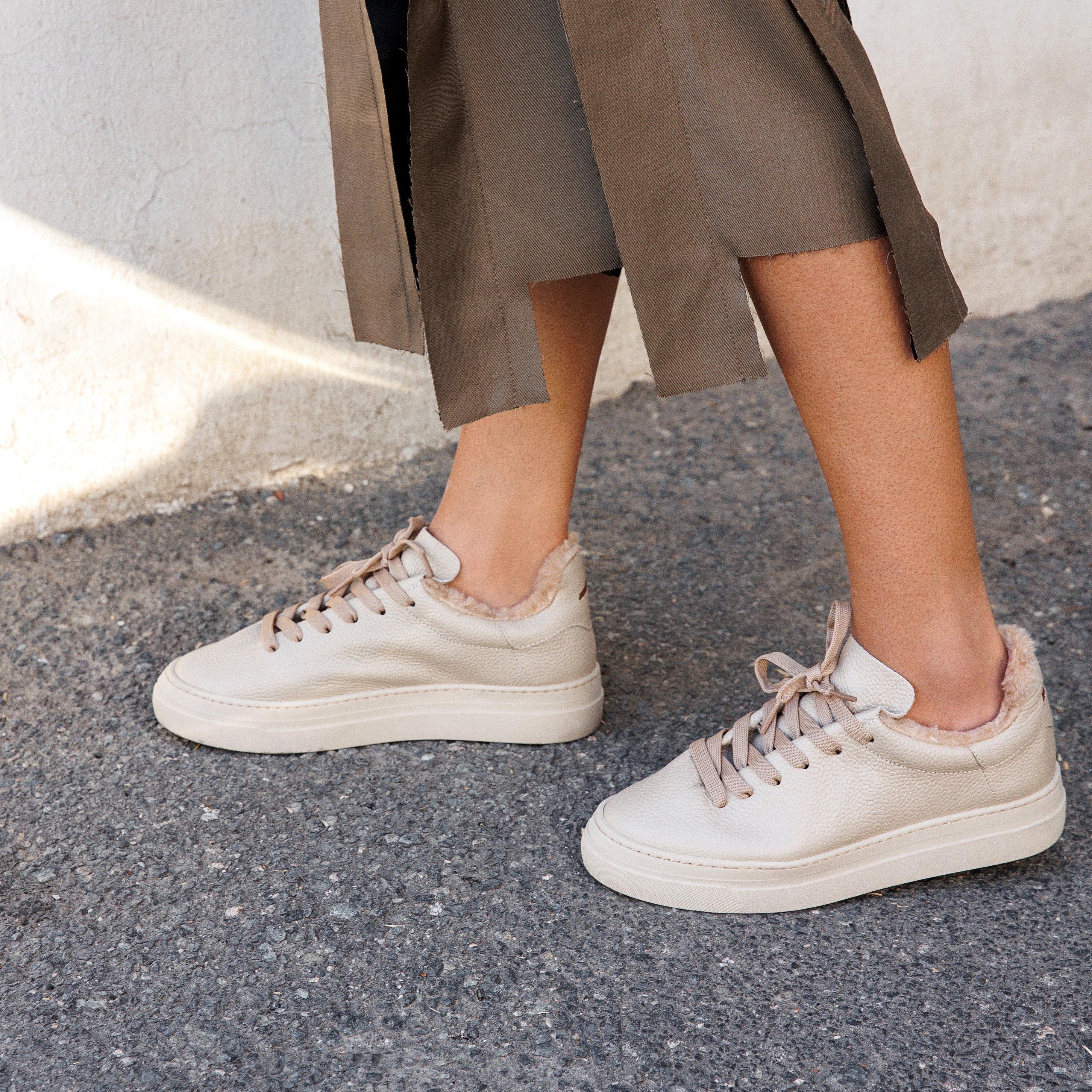 Valeria beige sneaker - sneaker - THUNA