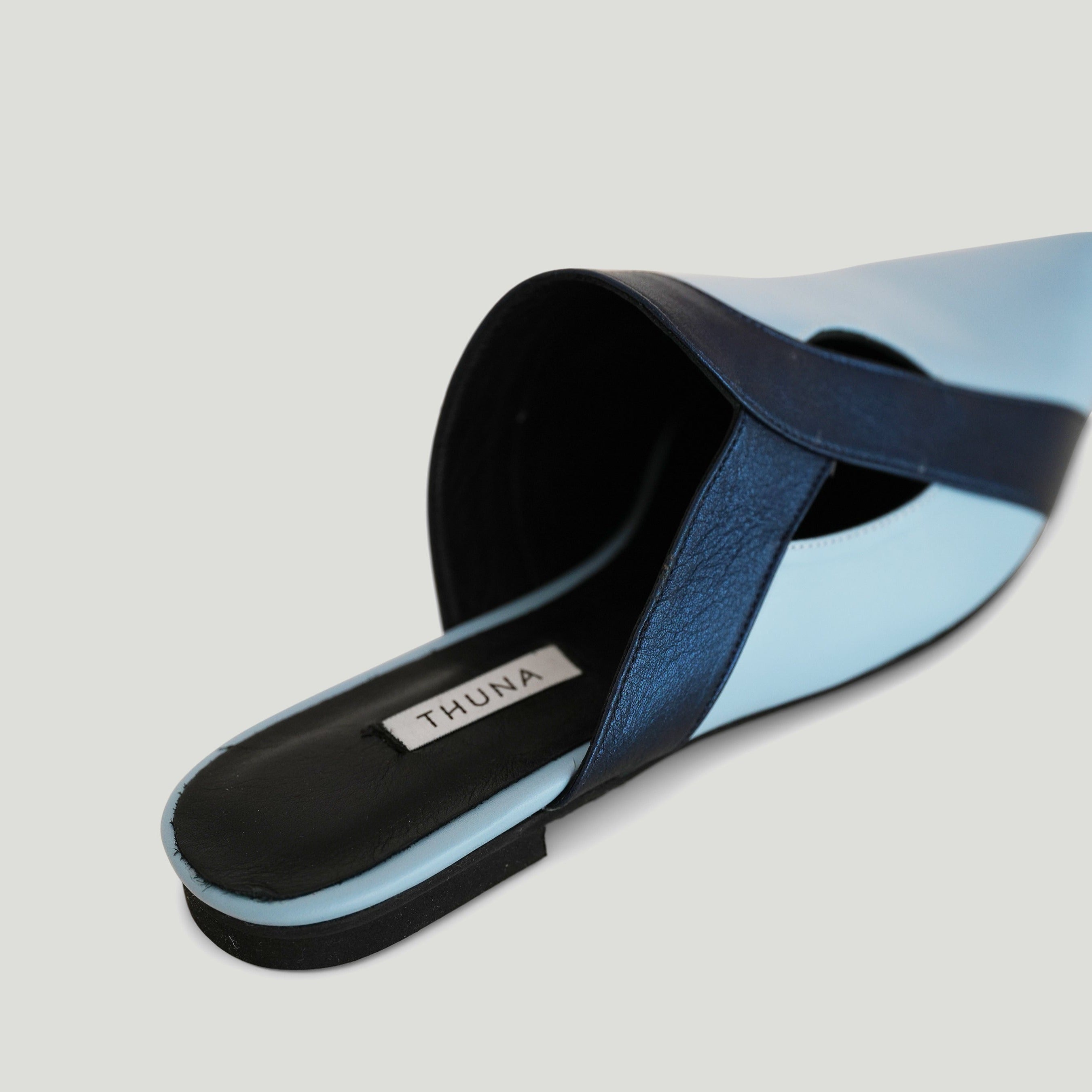 wajd- blue -mule- ramadan collection- kuwait- ksa- shoes