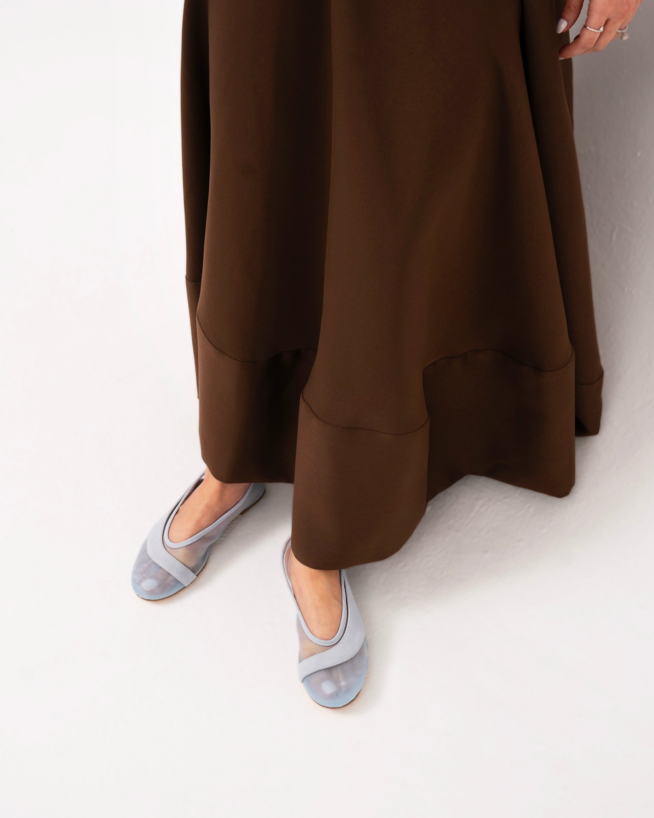 Zayna blue suede ballerina