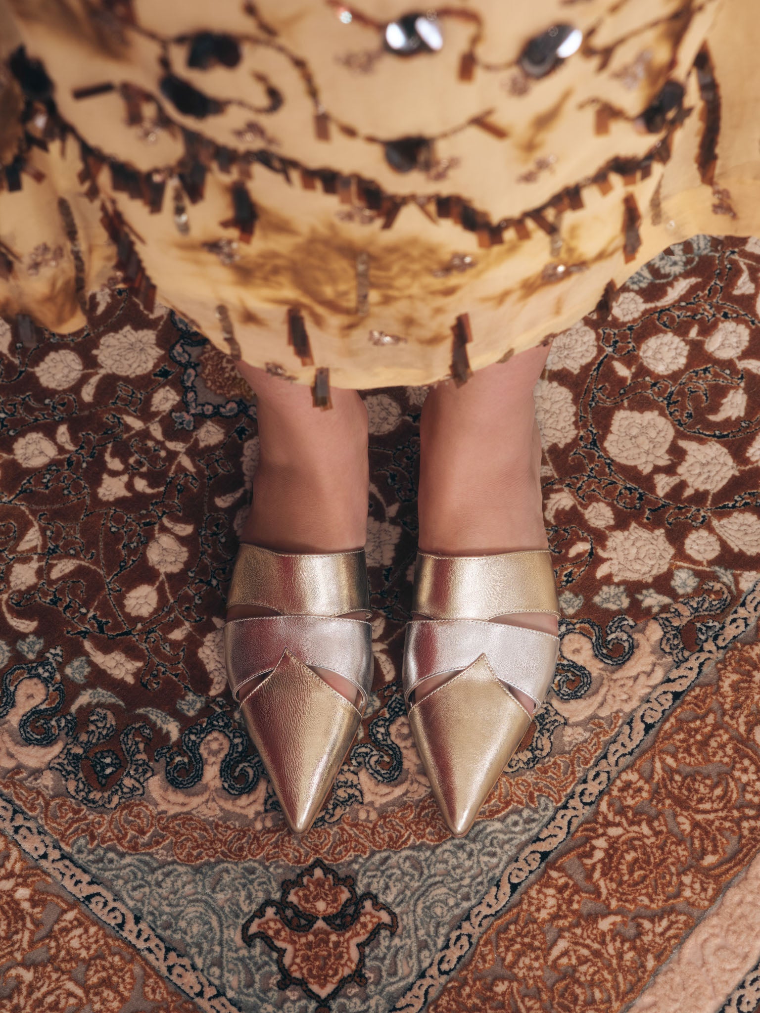 Miraj gold mule