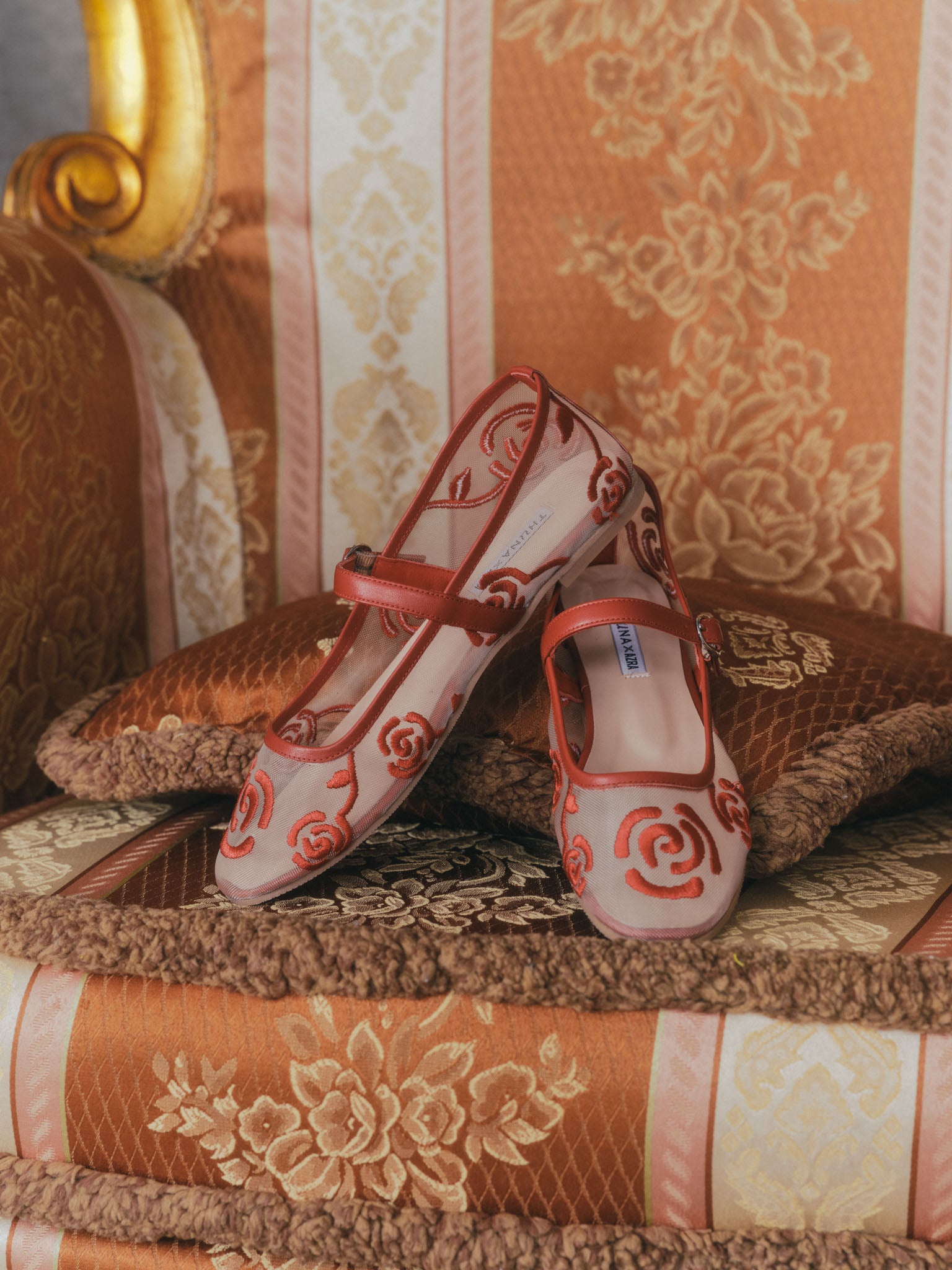 Scarlet red ballet flat