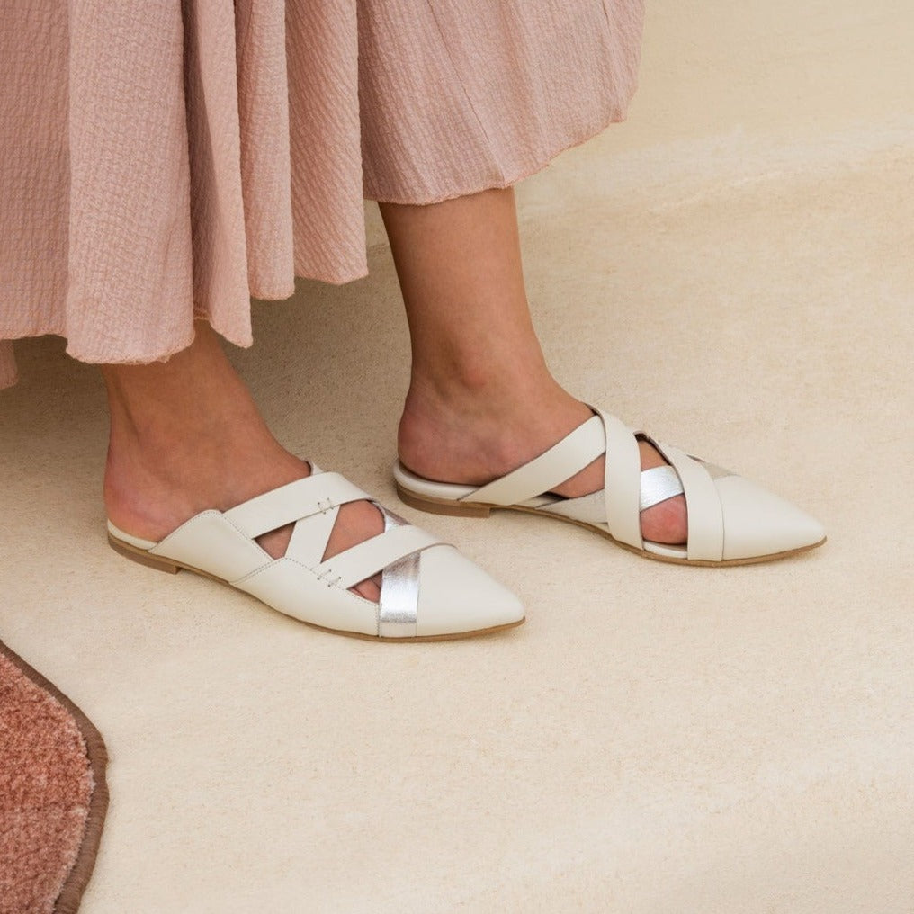 lana - cream -  mule ramadan collection- kuwait- ksa- shoes