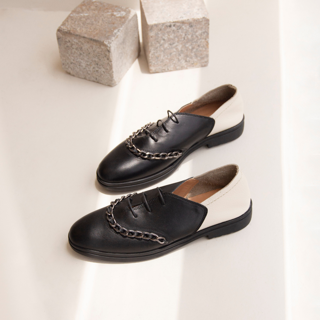 Dora black oxford - Oxfords - kuwait - Ksa- shoes