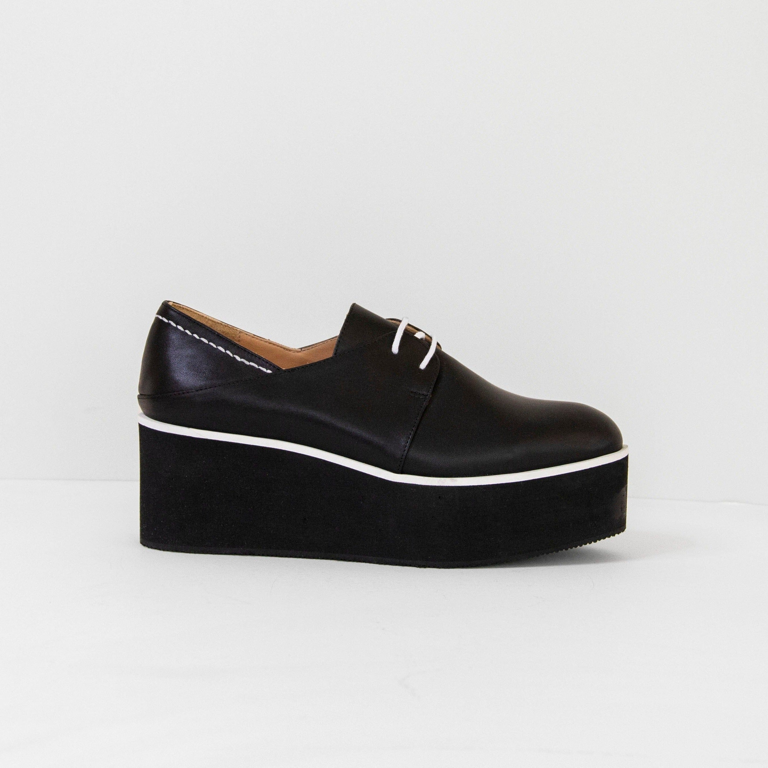 Lima black platform - Oxfords - kuwait - Ksa- shoes