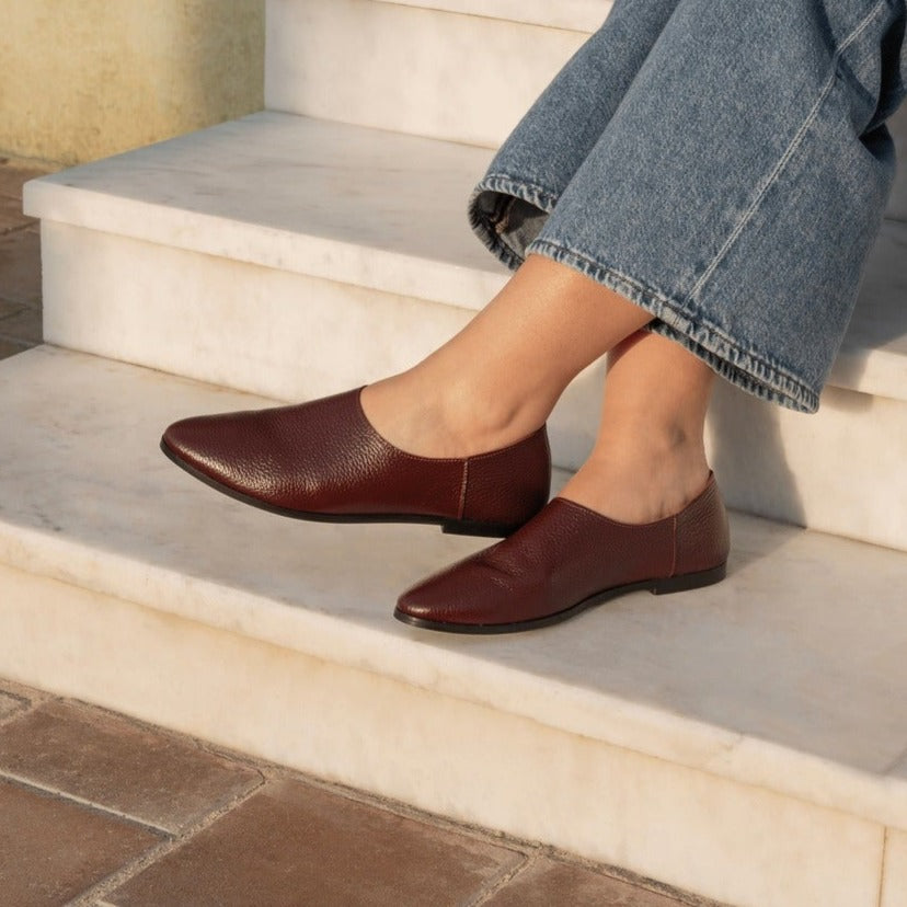 Adeela maroon loafer collection name - kuwait - Ksa- shoes