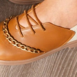 Dora tan oxford - Oxfords - kuwait - Ksa- shoes