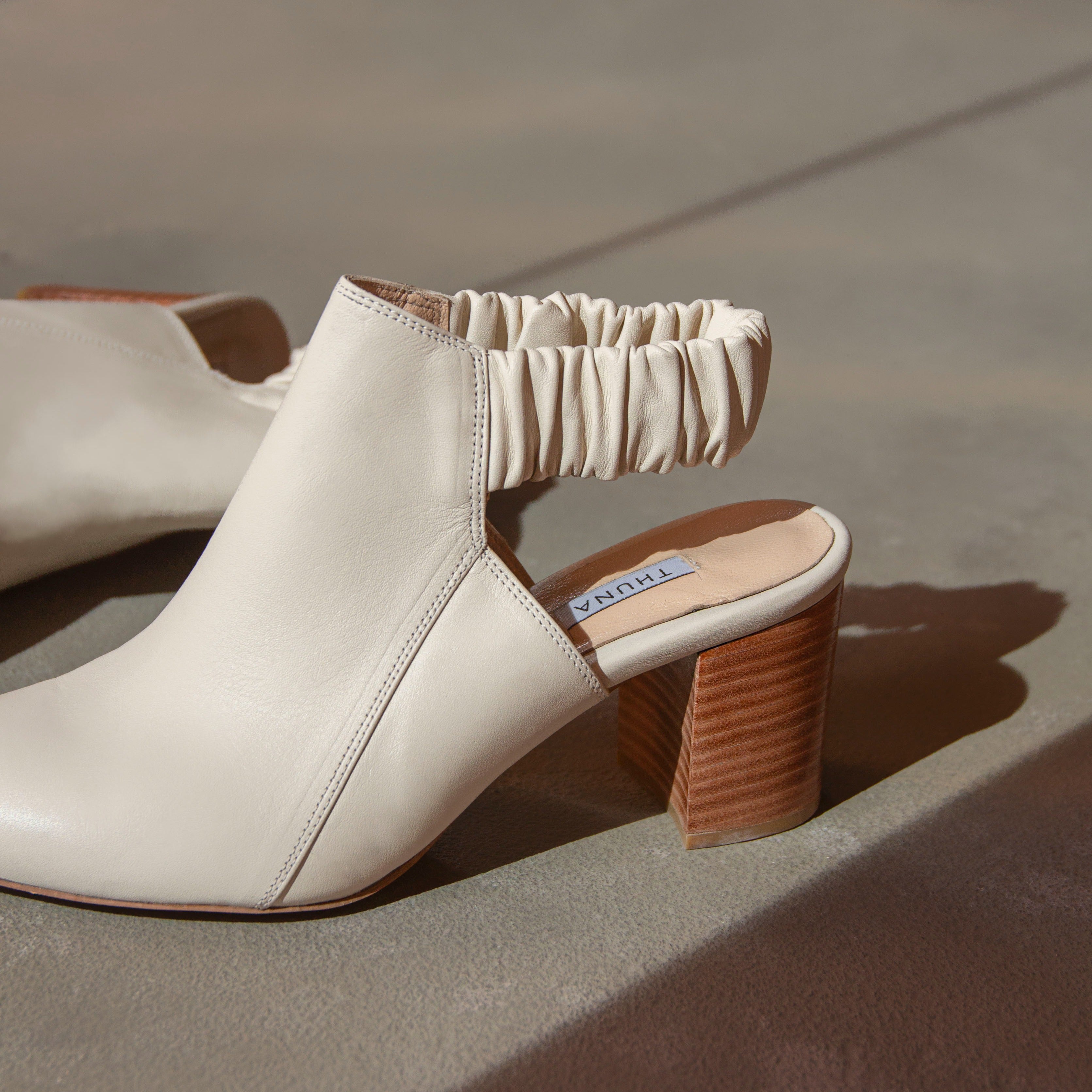 Fonda cream heel- Heels - kuwait - Ksa- shoes