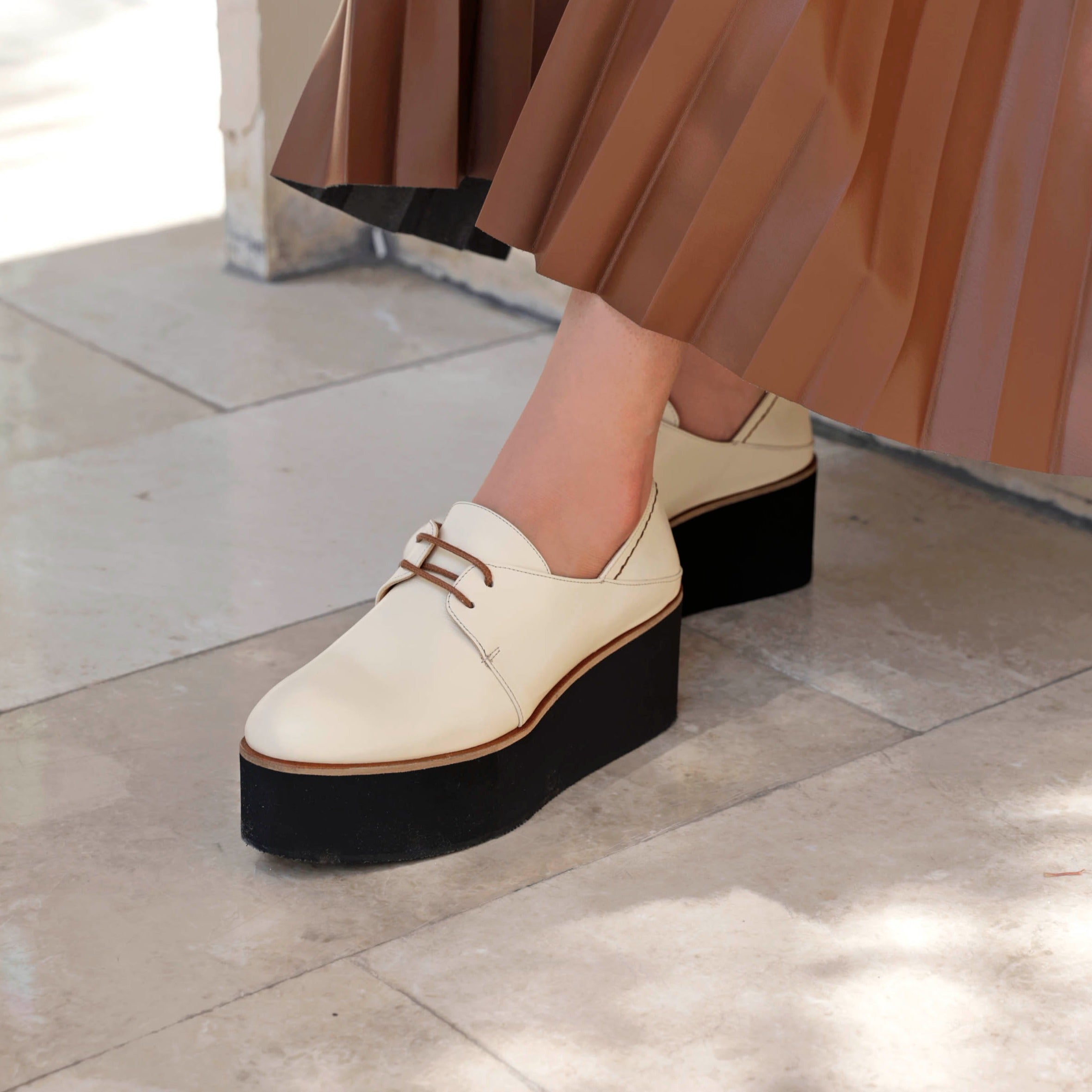 Lima cream platform - Shoes - THUNA