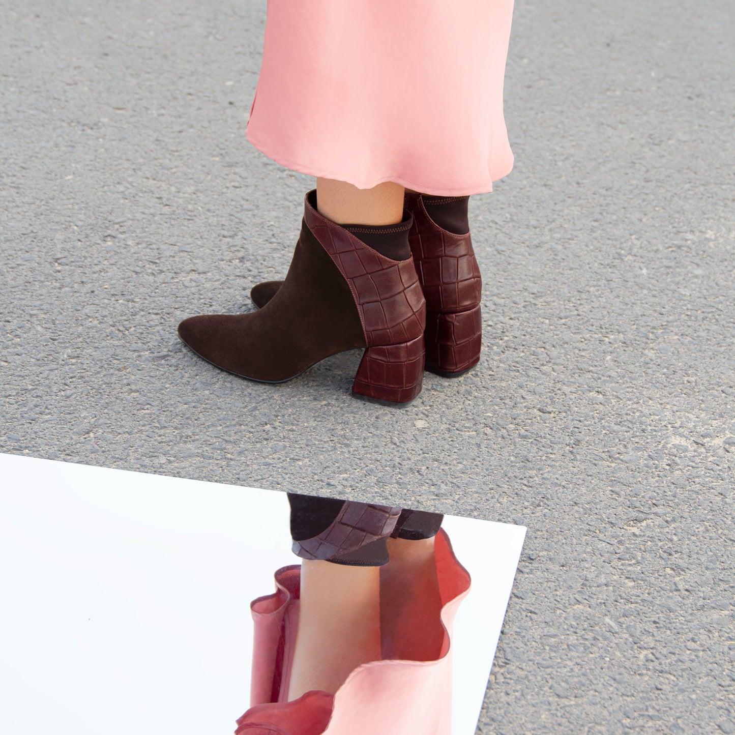 Talia brown heel boot